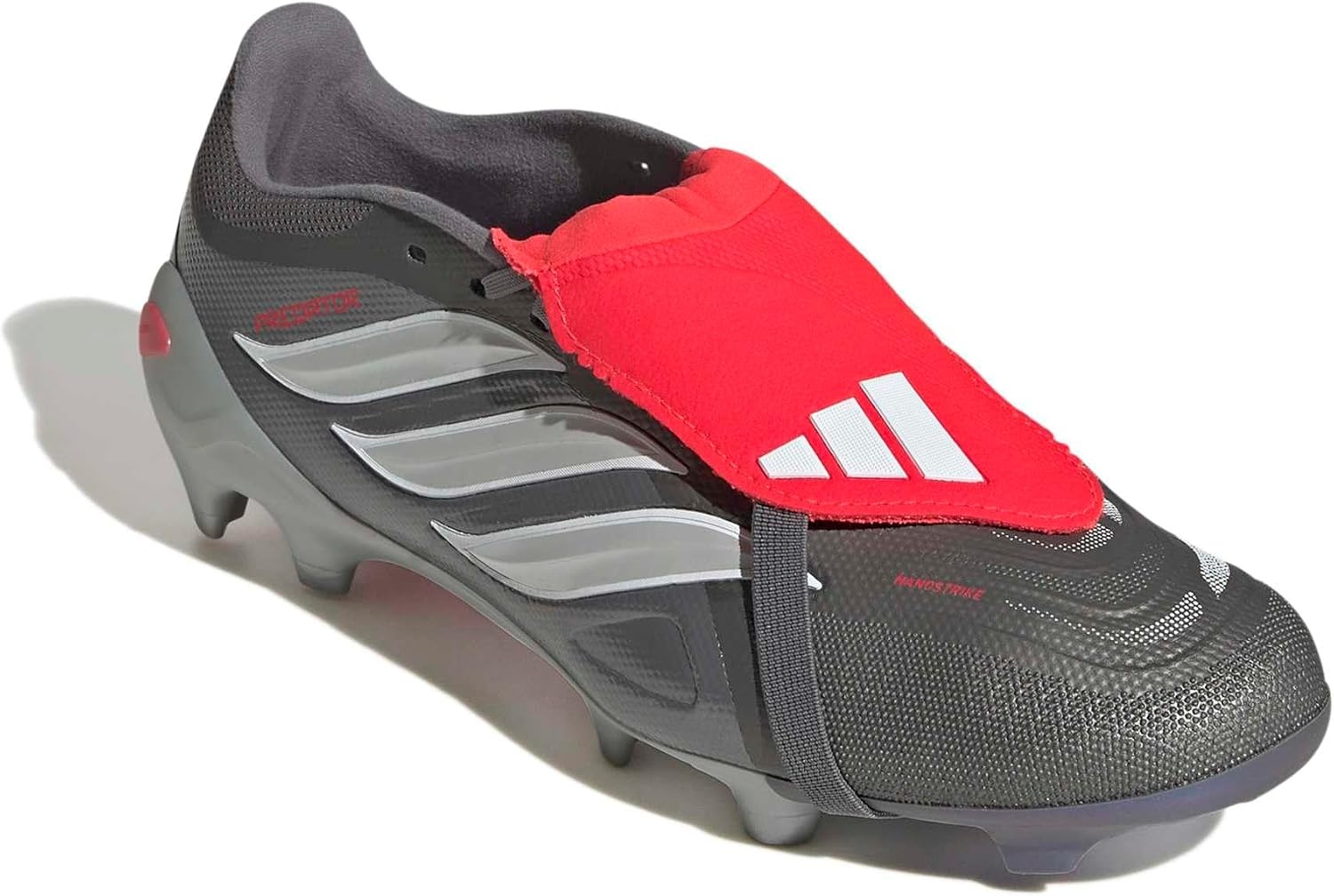 image:imageadidas UnisexAdult League Predator FoldOver Tongue FirmMulti Ground CleatIron MetallicZero MetallicLucid Red