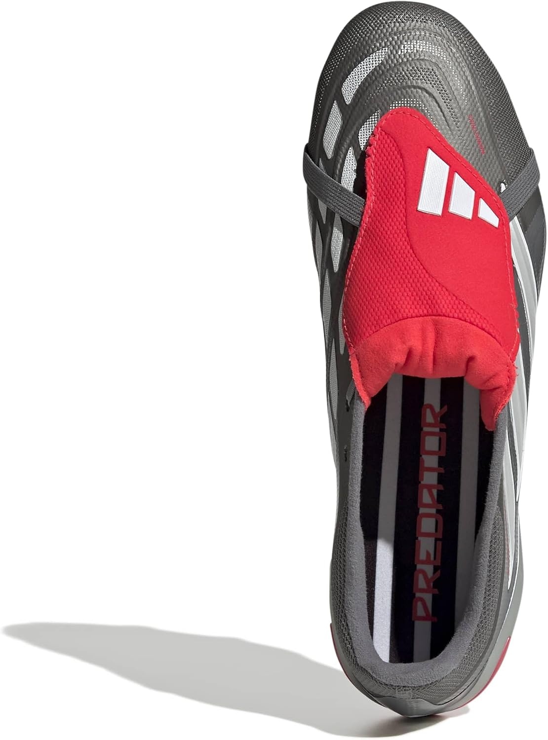 image:imageadidas UnisexAdult League Predator FoldOver Tongue FirmMulti Ground CleatIron MetallicZero MetallicLucid Red