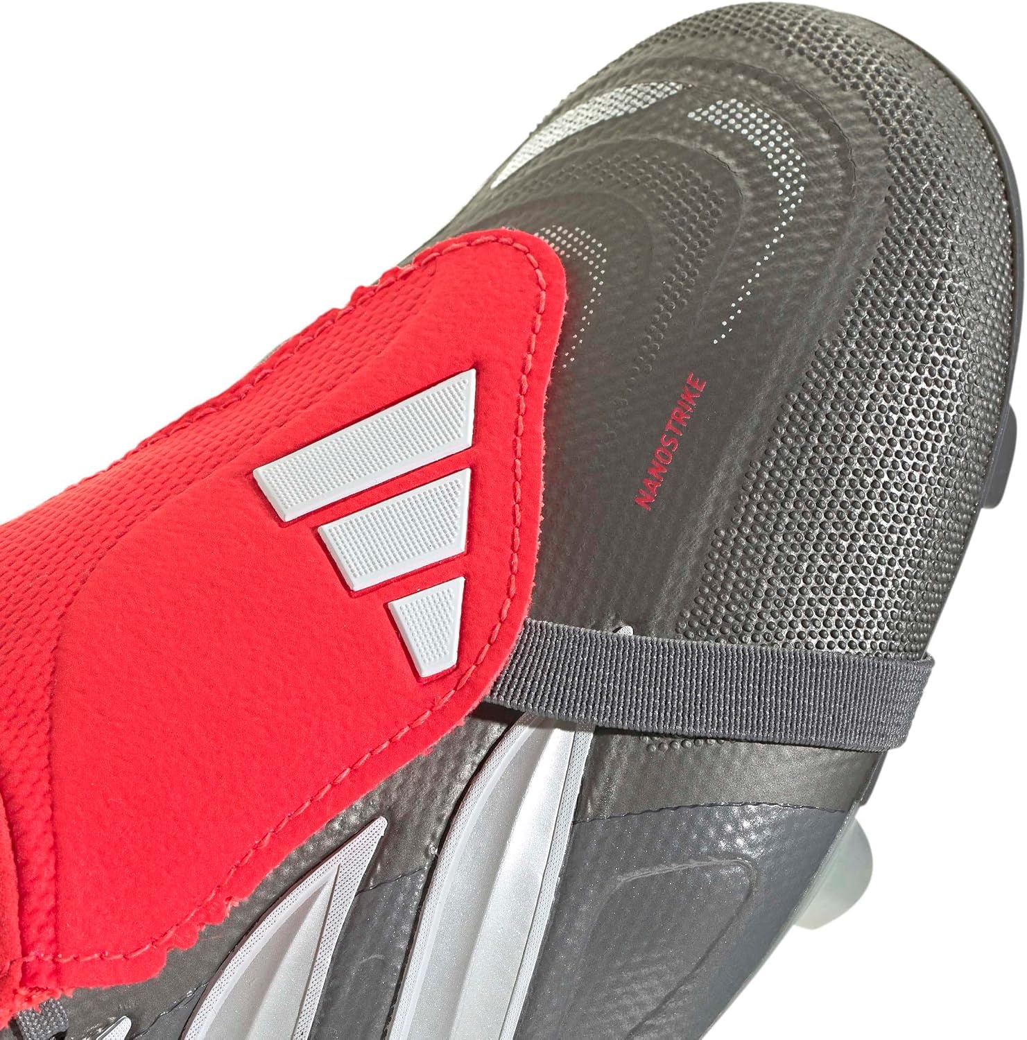 image:imageadidas UnisexAdult League Predator FoldOver Tongue FirmMulti Ground CleatIron MetallicZero MetallicLucid Red