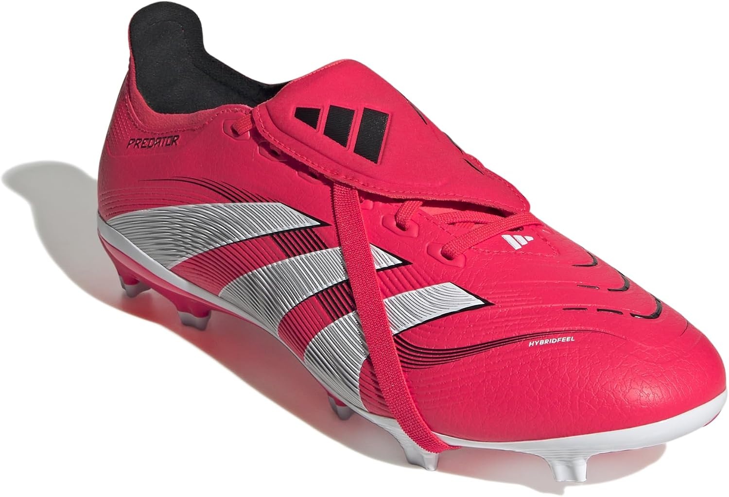 image:imageadidas UnisexAdult League Predator FoldOver Tongue FirmMulti Ground CleatLucid Red Cloud White Core Black
