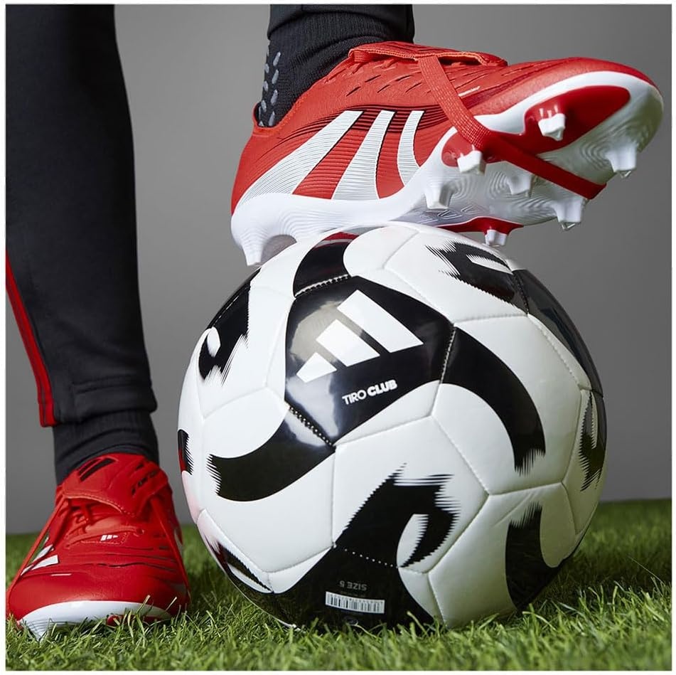 image:imageadidas UnisexAdult League Predator FoldOver Tongue FirmMulti Ground CleatLucid Red Cloud White Core Black