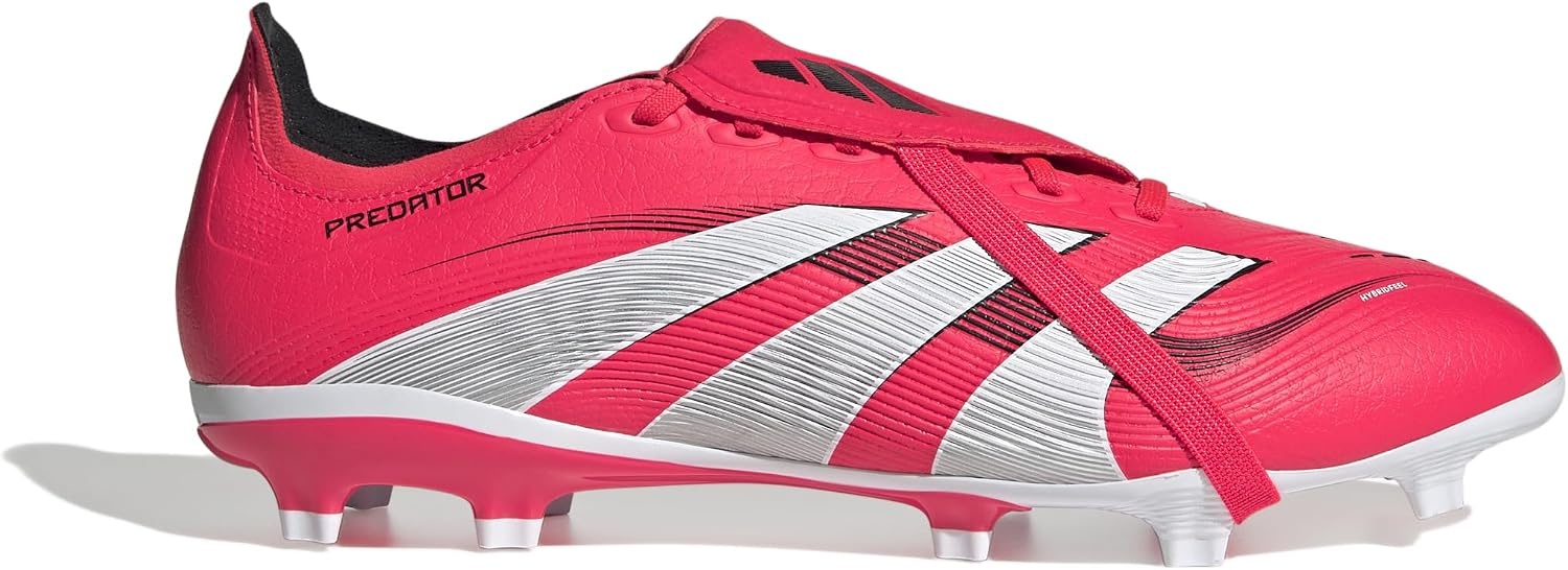 image:imageadidas UnisexAdult League Predator FoldOver Tongue FirmMulti Ground CleatLucid Red Cloud White Core Black