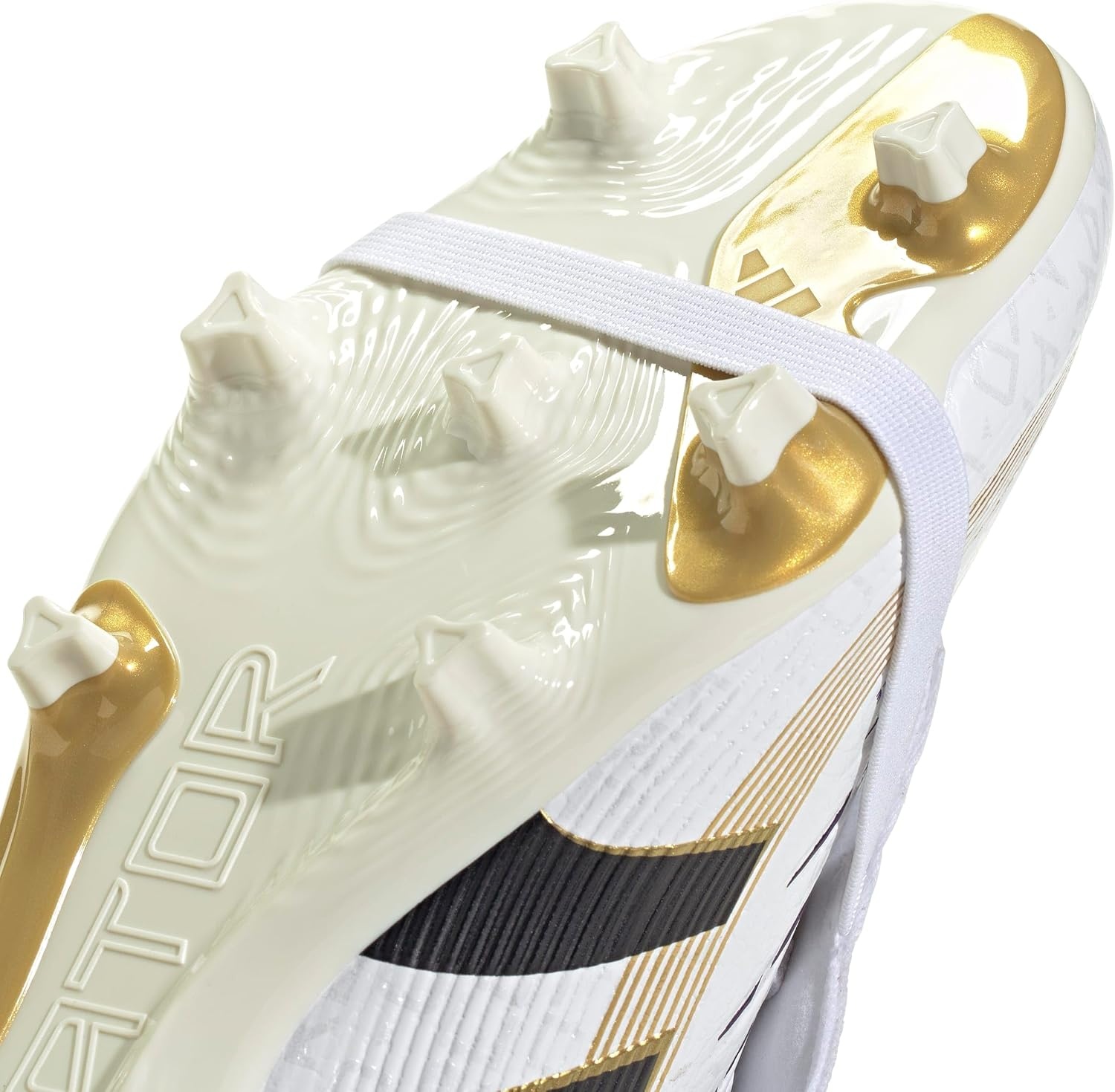 image:imageadidas UnisexAdult League Predator FoldOver Tongue FirmMulti Ground CleatWhiteBlackGold Metallic