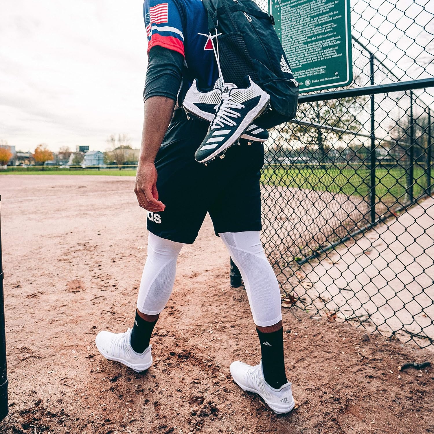 image:imageadidas Utility Baseball Stirrup 1 Pair Unisex 1Pack Cushioned Impact Zones Arch amp Ankle Support MoistureWicking StayUp Fit Game amp Practice ReadyBlackWhite