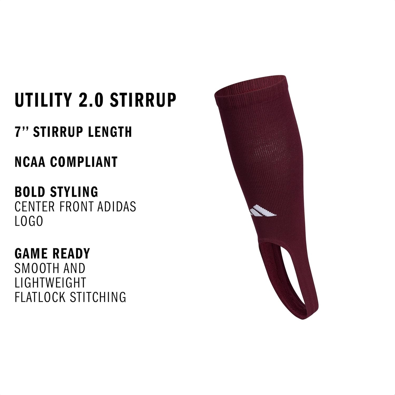 image:imageadidas Utility Baseball Stirrup 1 Pair Unisex 1Pack Cushioned Impact Zones Arch amp Ankle Support MoistureWicking StayUp Fit Game amp Practice ReadyTeam MaroonWhite2