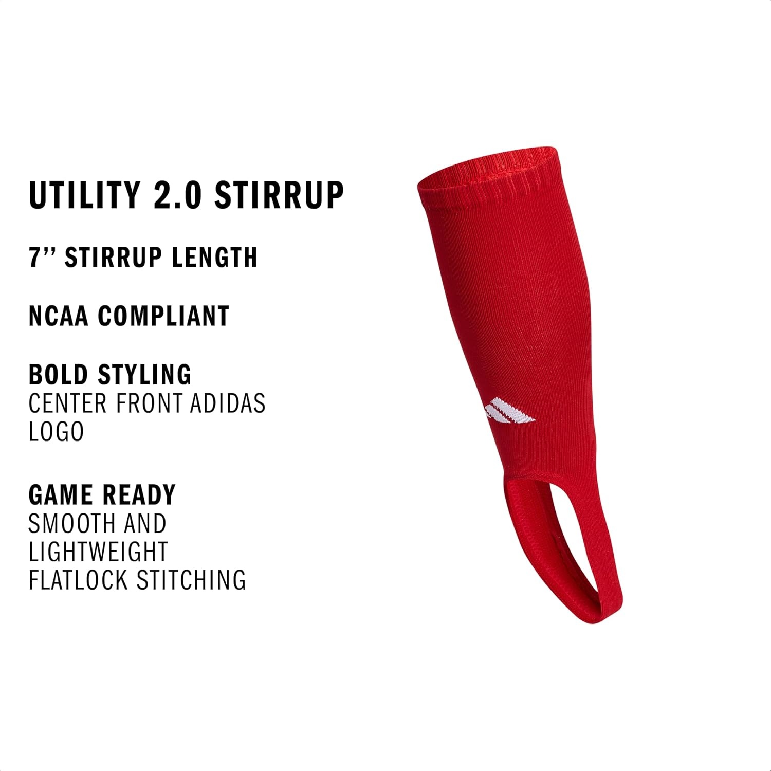 image:imageadidas Utility Baseball Stirrup 1 Pair Unisex 1Pack Cushioned Impact Zones Arch amp Ankle Support MoistureWicking StayUp Fit Game amp Practice ReadyTeam Power RedWhite2