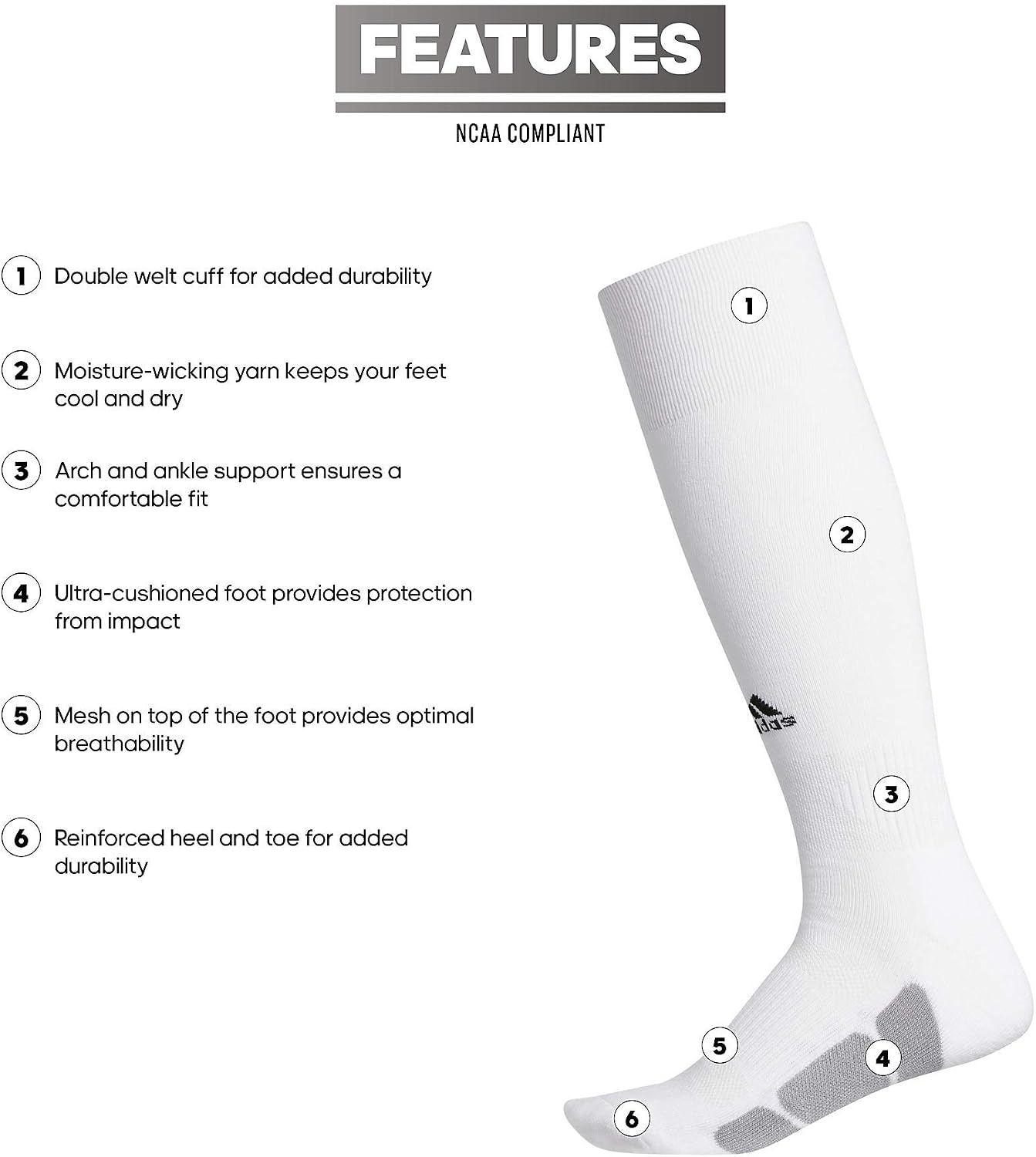 image:imageadidas Utility OTC Socks White 5140216WhiteLight Onix GreyBlack