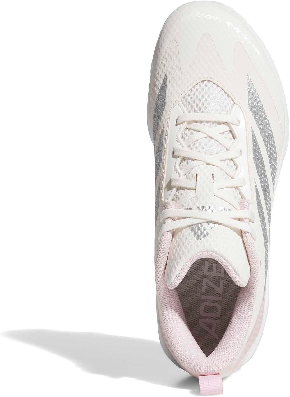 image:imageadidas Womens Adizero Instict TPU 20 Softball CleatsChalk WhiteSilver MetallicClear Pink