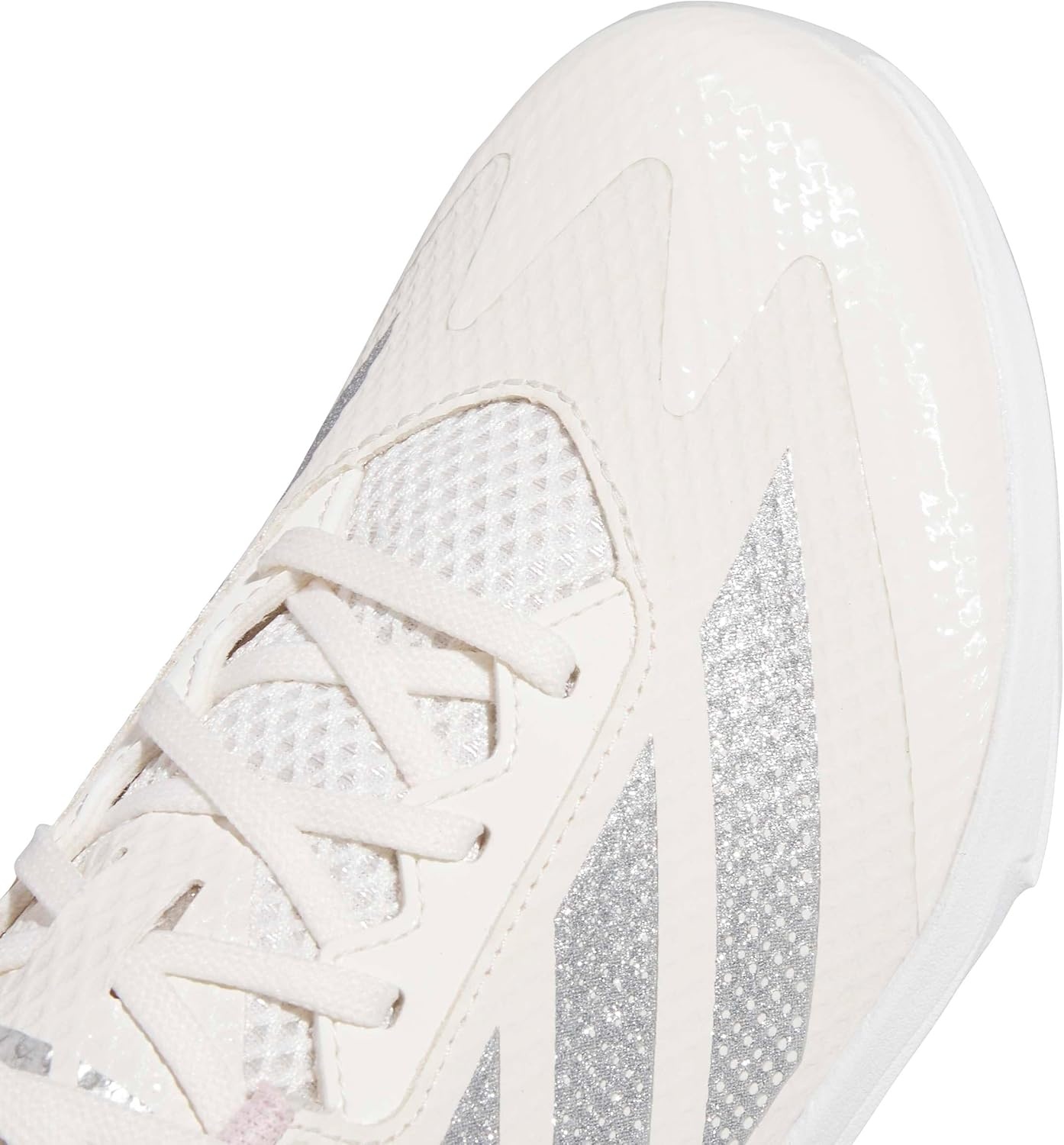 image:imageadidas Womens Adizero Instict TPU 20 Softball CleatsChalk WhiteSilver MetallicClear Pink