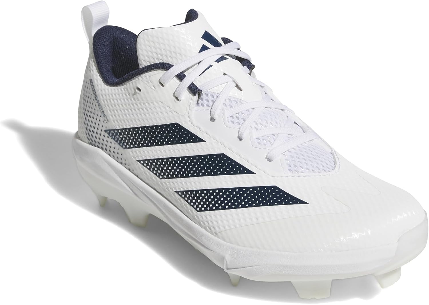 image:imageadidas Womens Adizero Instict TPU 20 Softball CleatsWhiteTeam Navy BlueTeam Navy Blue