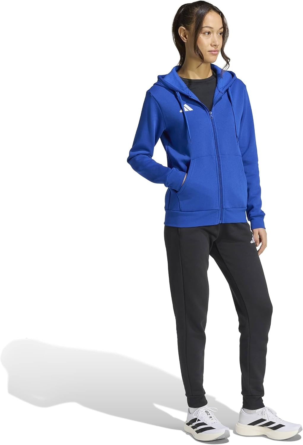 image:imageadidas Womens Entrada 26 Fullzip HoodieTeam Royal BlueWhite