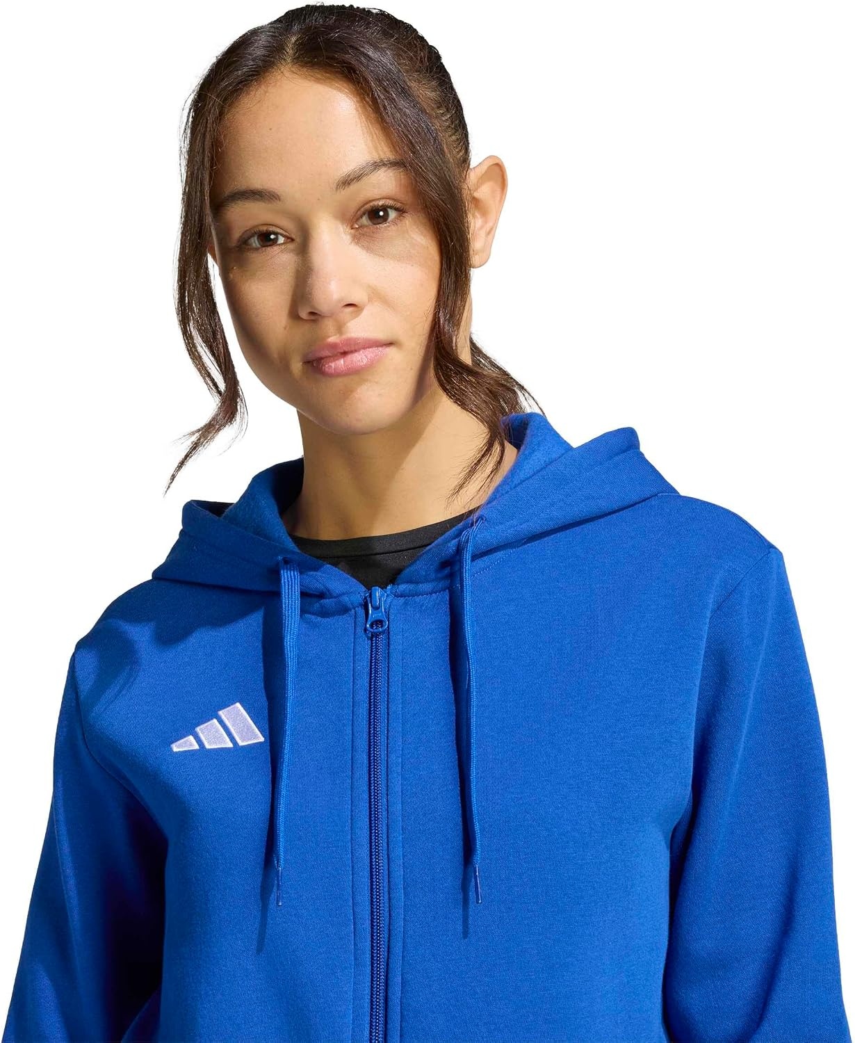 image:imageadidas Womens Entrada 26 Fullzip HoodieTeam Royal BlueWhite
