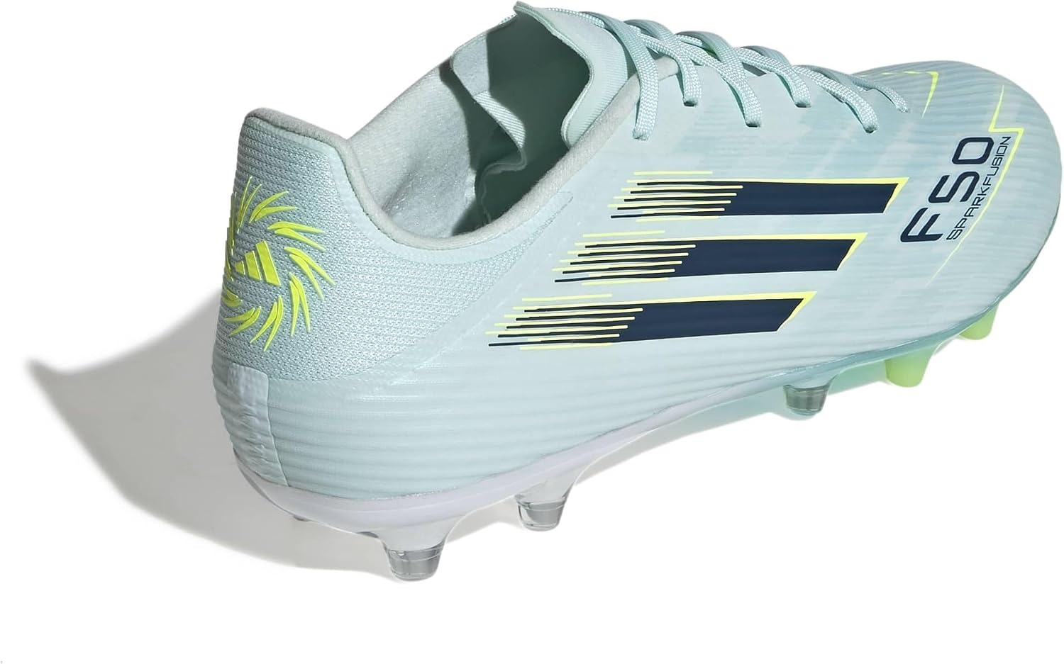image:imageadidas Womens F50 Sparkfusion League Firm Ground Artificial Ground Sneakers Shoes PinkAlmost BlueDusky PetrolYellow