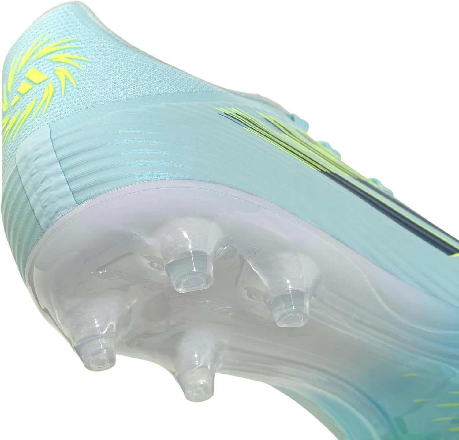 image:imageadidas Womens F50 Sparkfusion League Firm Ground Artificial Ground Sneakers Shoes PinkAlmost BlueDusky PetrolYellow