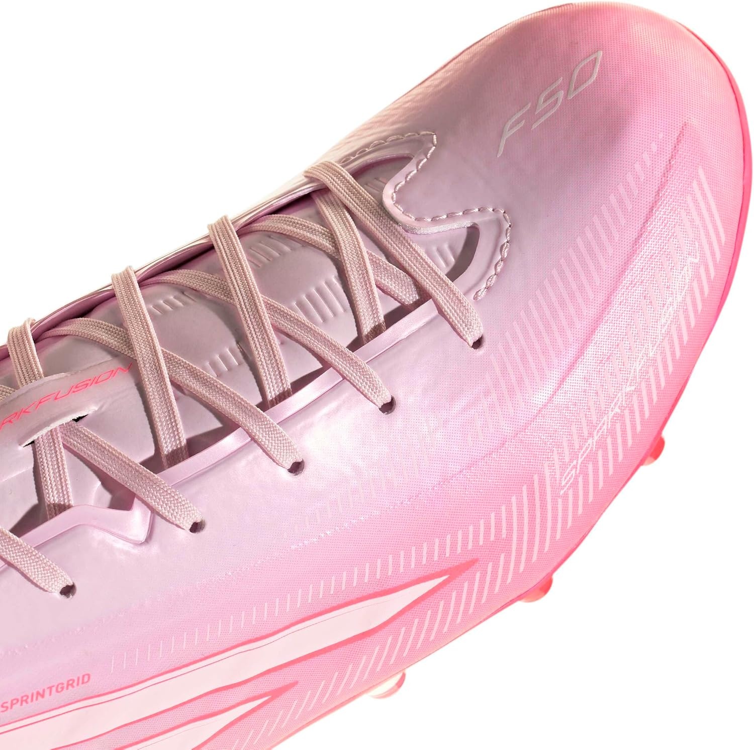 image:imageadidas Womens F50 Sparkfusion League Firm Ground Artificial Ground Sneakers Shoes PinkSolar TurboWhiteDistilled Pink
