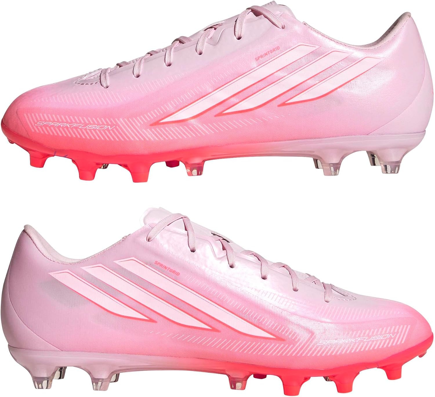 image:imageadidas Womens F50 Sparkfusion League Firm Ground Artificial Ground Sneakers Shoes PinkSolar TurboWhiteDistilled Pink