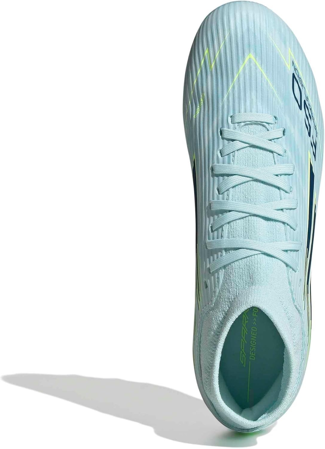 image:imageadidas Womens F50 Sparkfusion League Firm Ground Soccer ShoesAlmost BlueDusky PetrolYellow