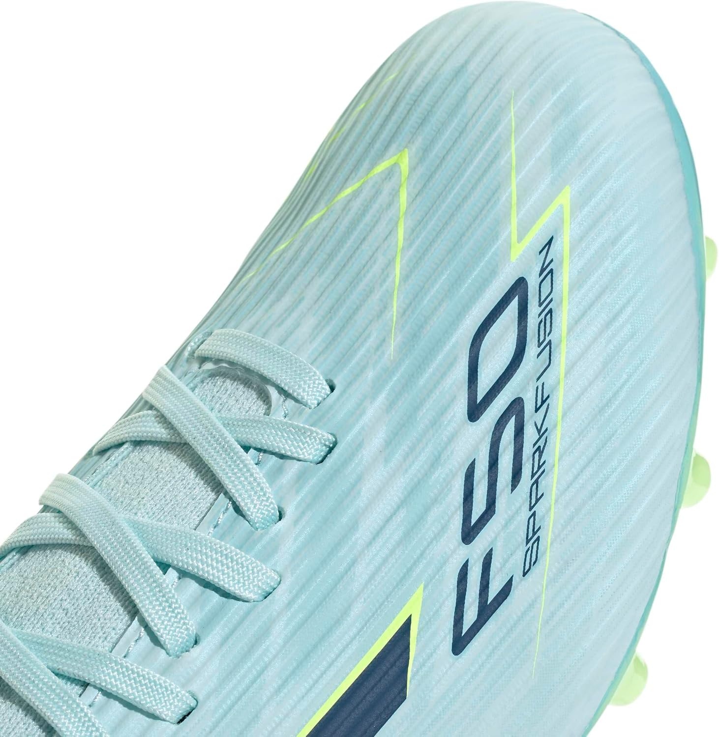 image:imageadidas Womens F50 Sparkfusion League Firm Ground Soccer ShoesAlmost BlueDusky PetrolYellow