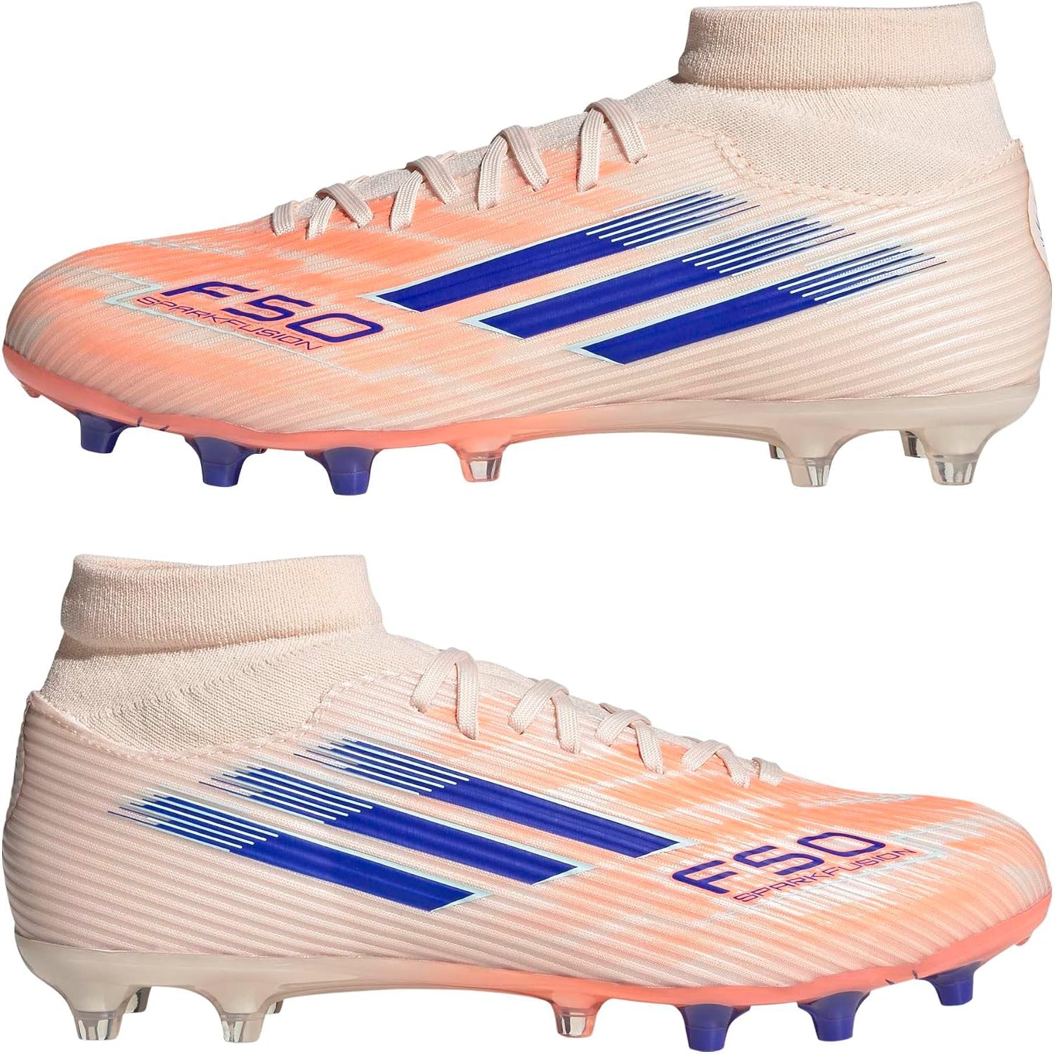 image:imageadidas Womens F50 Sparkfusion League Firm Ground Soccer ShoesBliss OrangeLucid BlueBeam Orange
