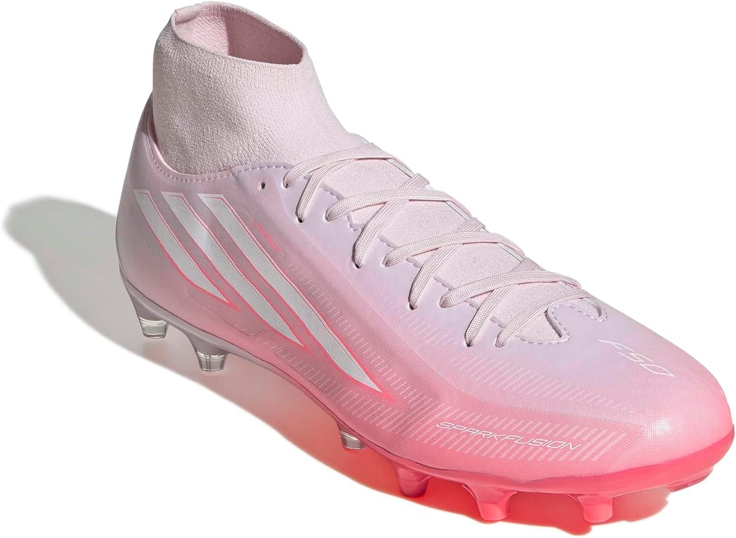 image:imageadidas Womens F50 Sparkfusion League Firm Ground Soccer ShoesSolar TurboWhiteDistilled Pink