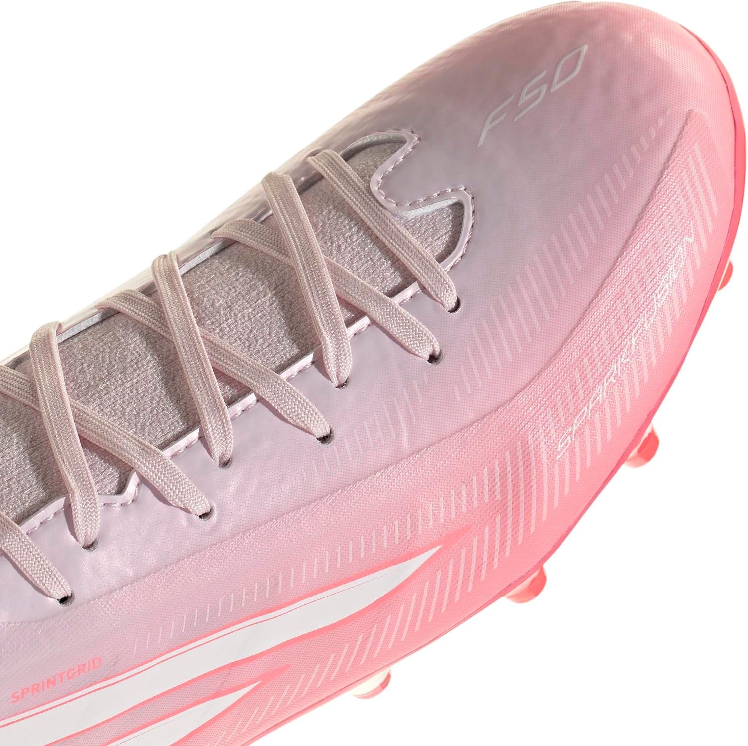image:imageadidas Womens F50 Sparkfusion League Firm Ground Soccer ShoesSolar TurboWhiteDistilled Pink
