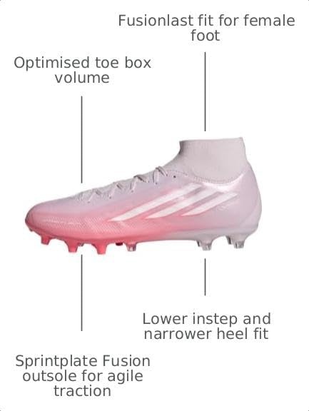 image:imageadidas Womens F50 Sparkfusion League Firm Ground Soccer ShoesSolar TurboWhiteDistilled Pink