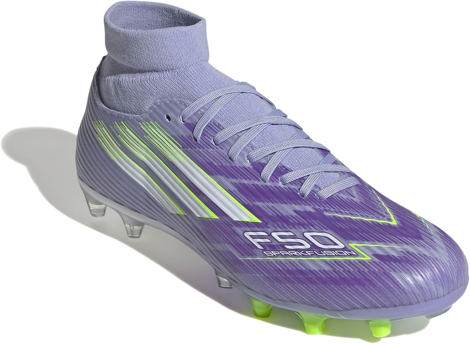 image:imageadidas Womens F50 Sparkfusion League Firm Ground Soccer ShoesViolet ToneLucid LemonPurple Rush