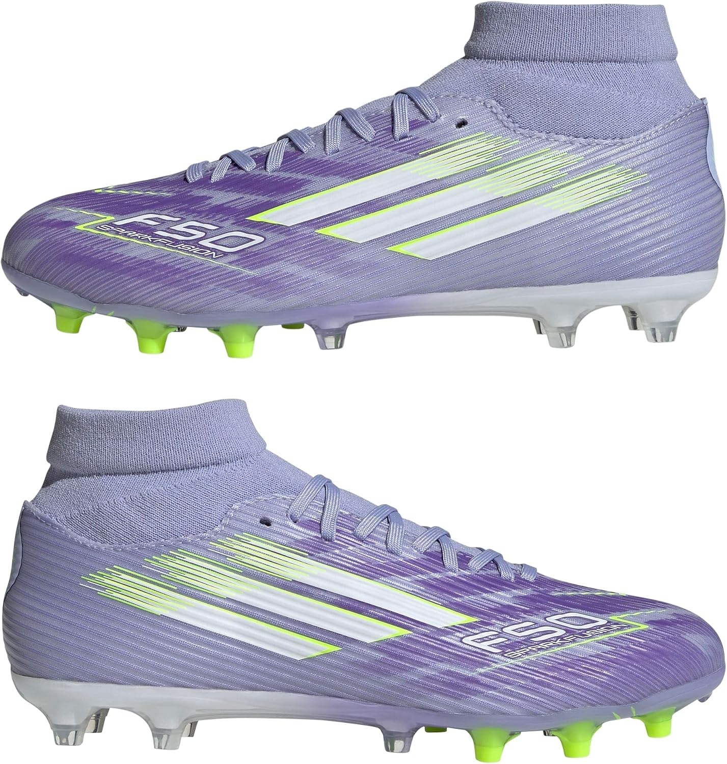image:imageadidas Womens F50 Sparkfusion League Firm Ground Soccer ShoesViolet ToneLucid LemonPurple Rush