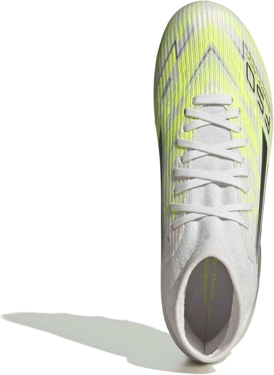 image:imageadidas Womens F50 Sparkfusion League Firm Ground Soccer ShoesWhiteIron MetallicYellow
