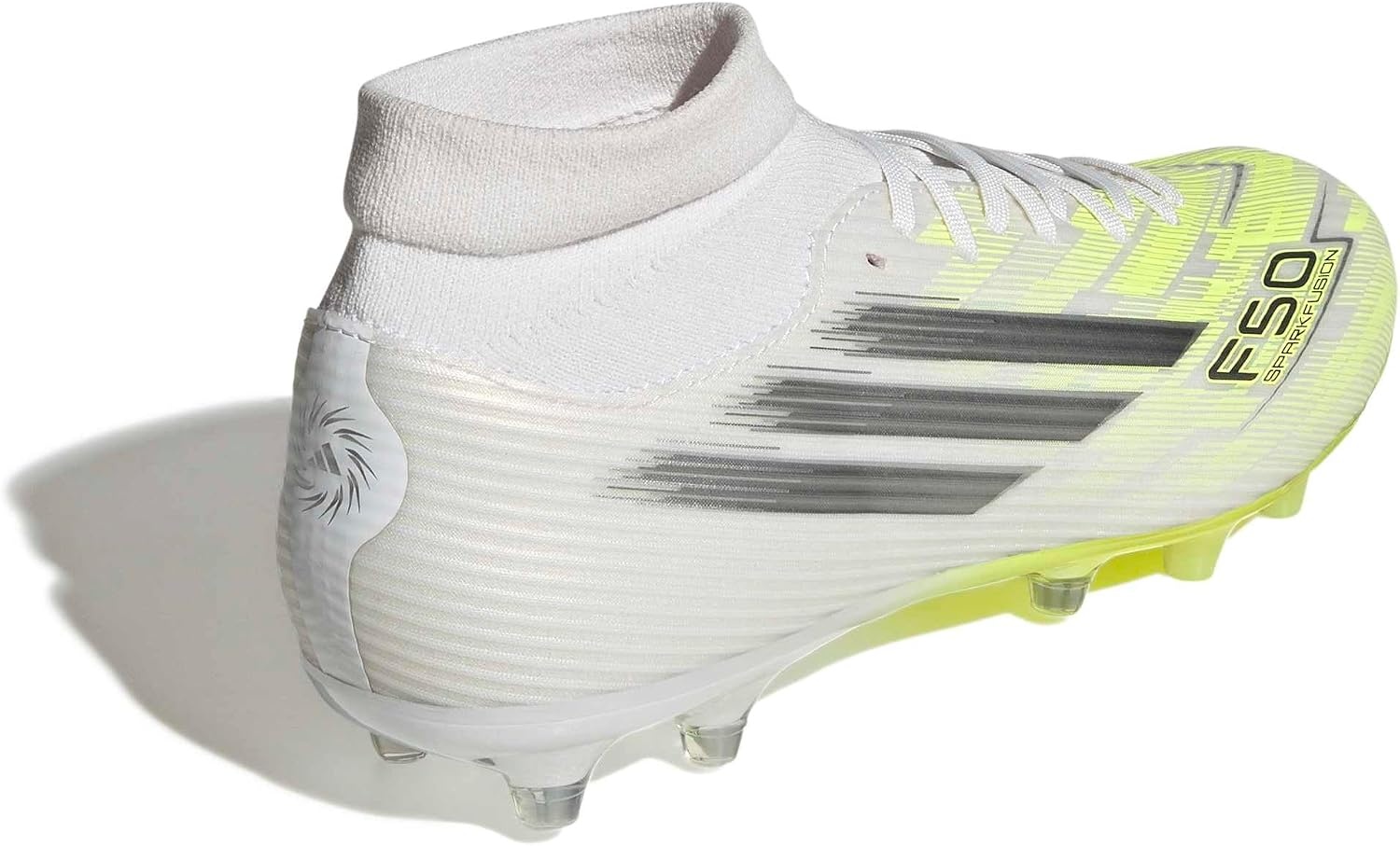 image:imageadidas Womens F50 Sparkfusion League Firm Ground Soccer ShoesWhiteIron MetallicYellow