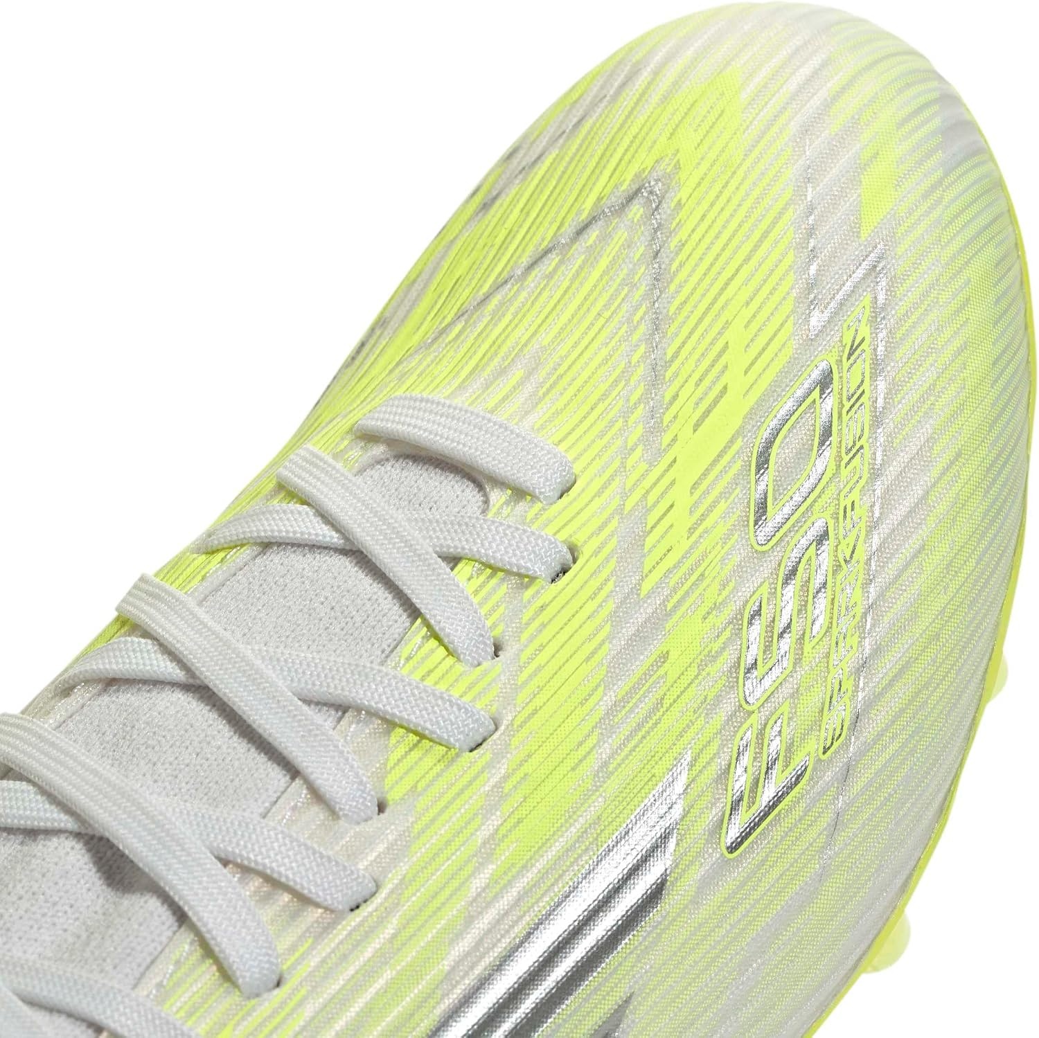 image:imageadidas Womens F50 Sparkfusion League Firm Ground Soccer ShoesWhiteIron MetallicYellow