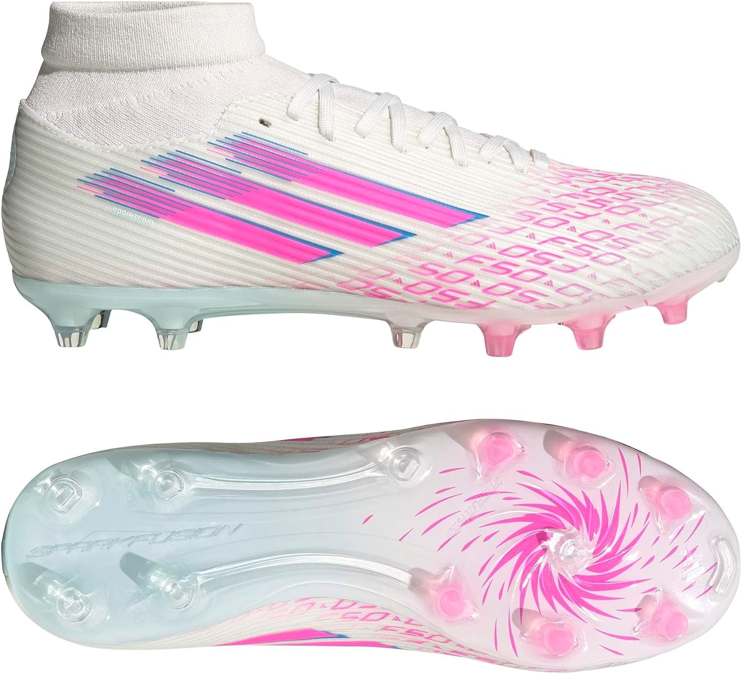 image:imageadidas Womens F50 Sparkfusion League Firm Ground Soccer ShoesWhiteLucid PinkWhite