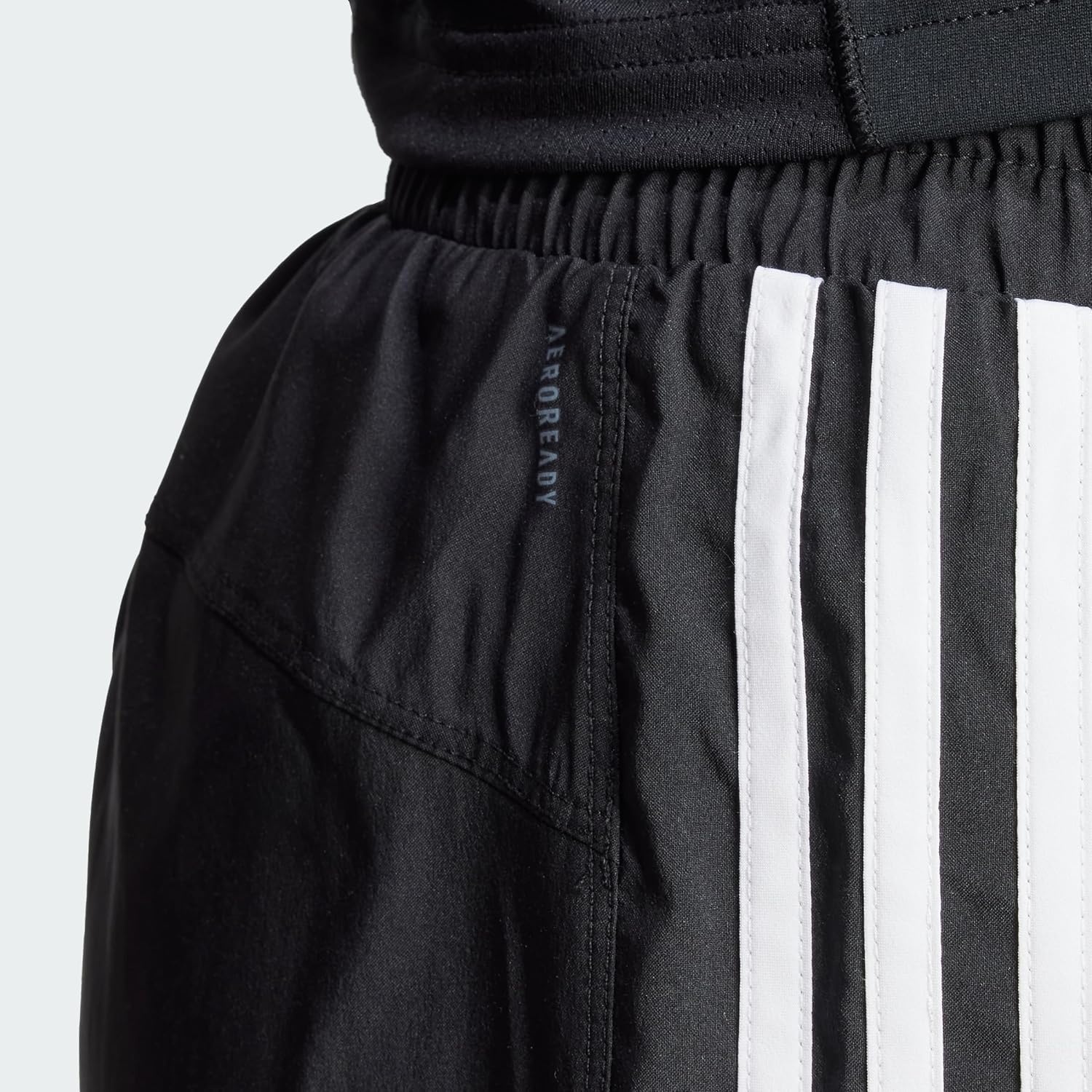image:imageadidas Womens Pacer Training 3Stripes Woven HighRise ShortsBlack White