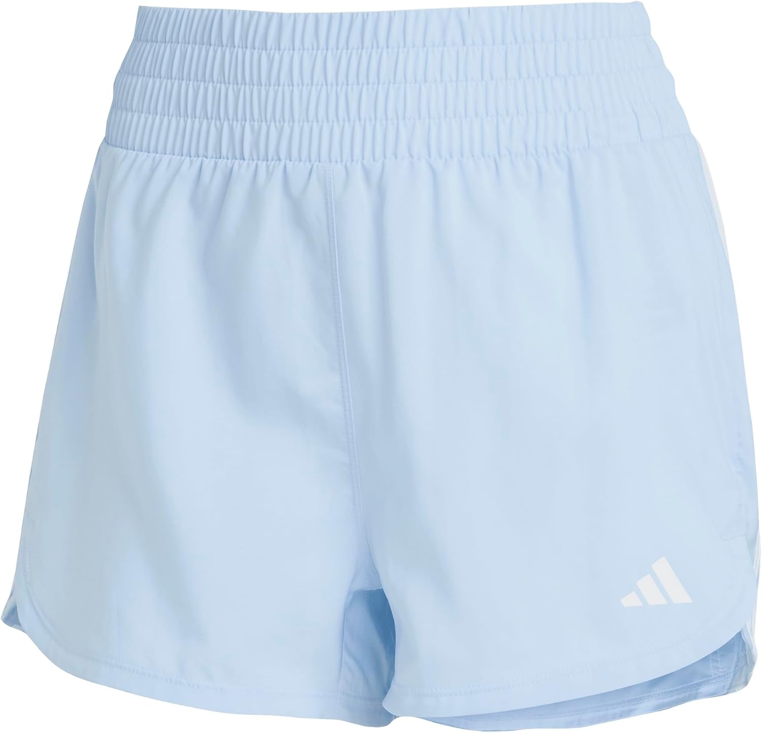 image:imageadidas Womens Pacer Training 3Stripes Woven HighRise ShortsBlueWhite