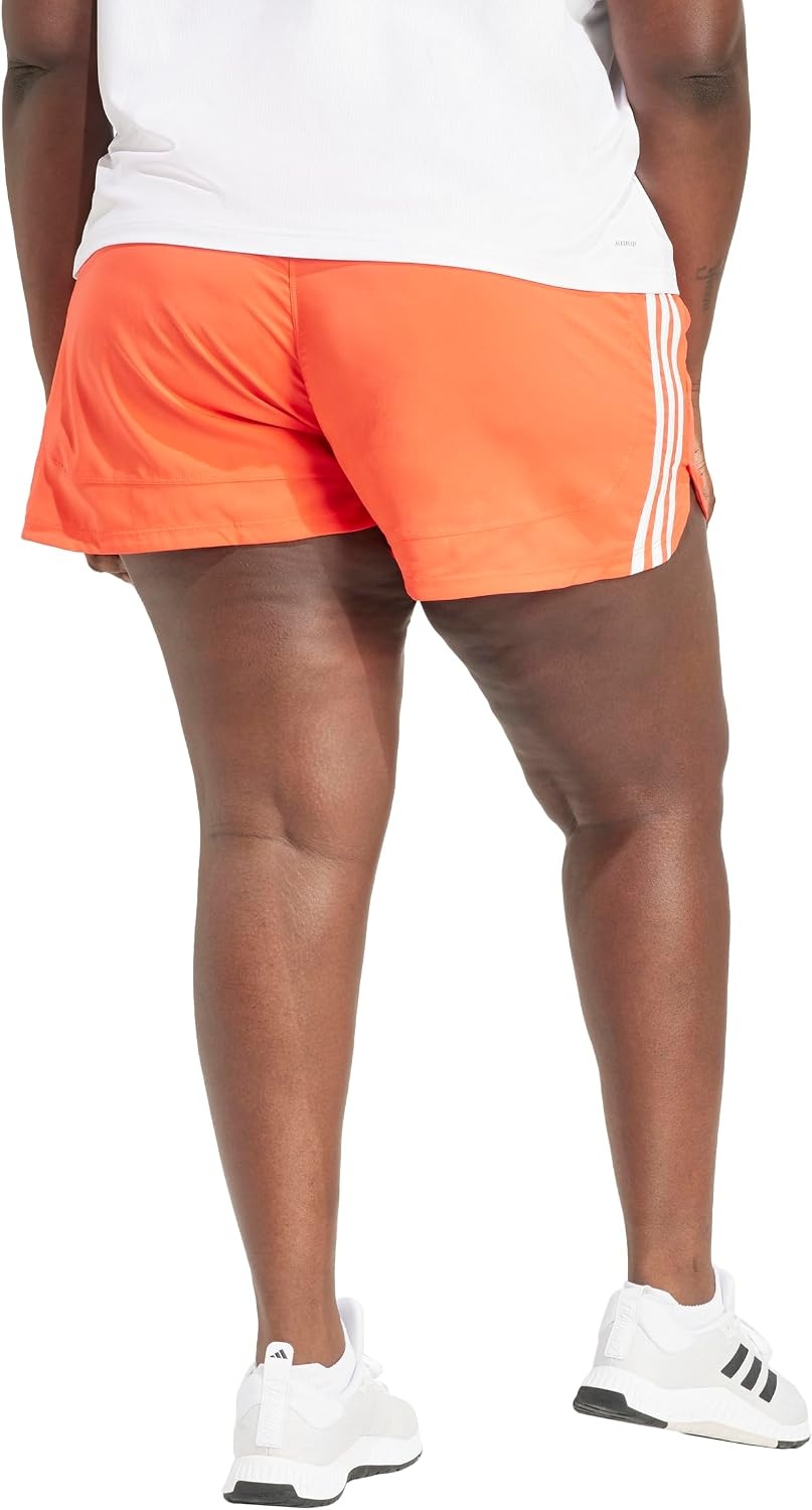 image:imageadidas Womens Pacer Training 3Stripes Woven HighRise ShortsBright Red