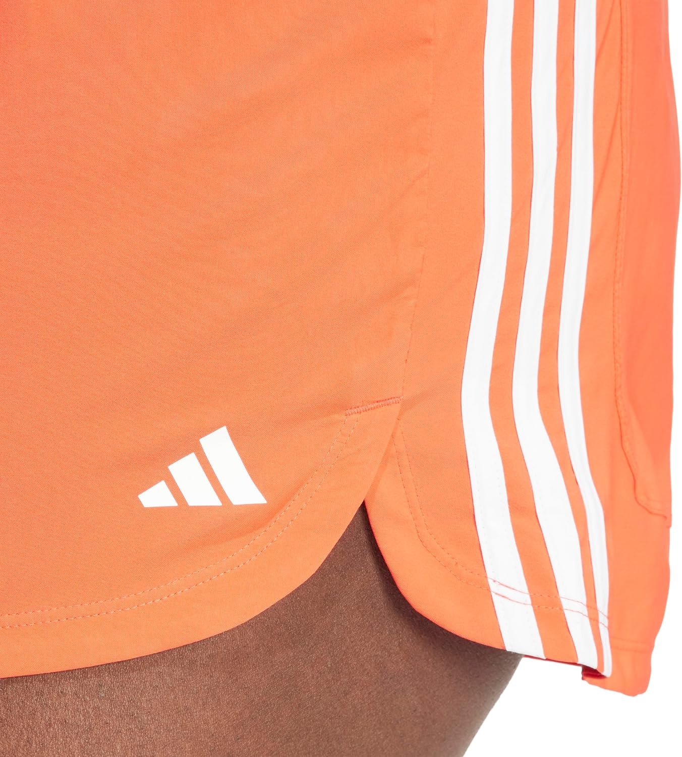 image:imageadidas Womens Pacer Training 3Stripes Woven HighRise ShortsBright Red