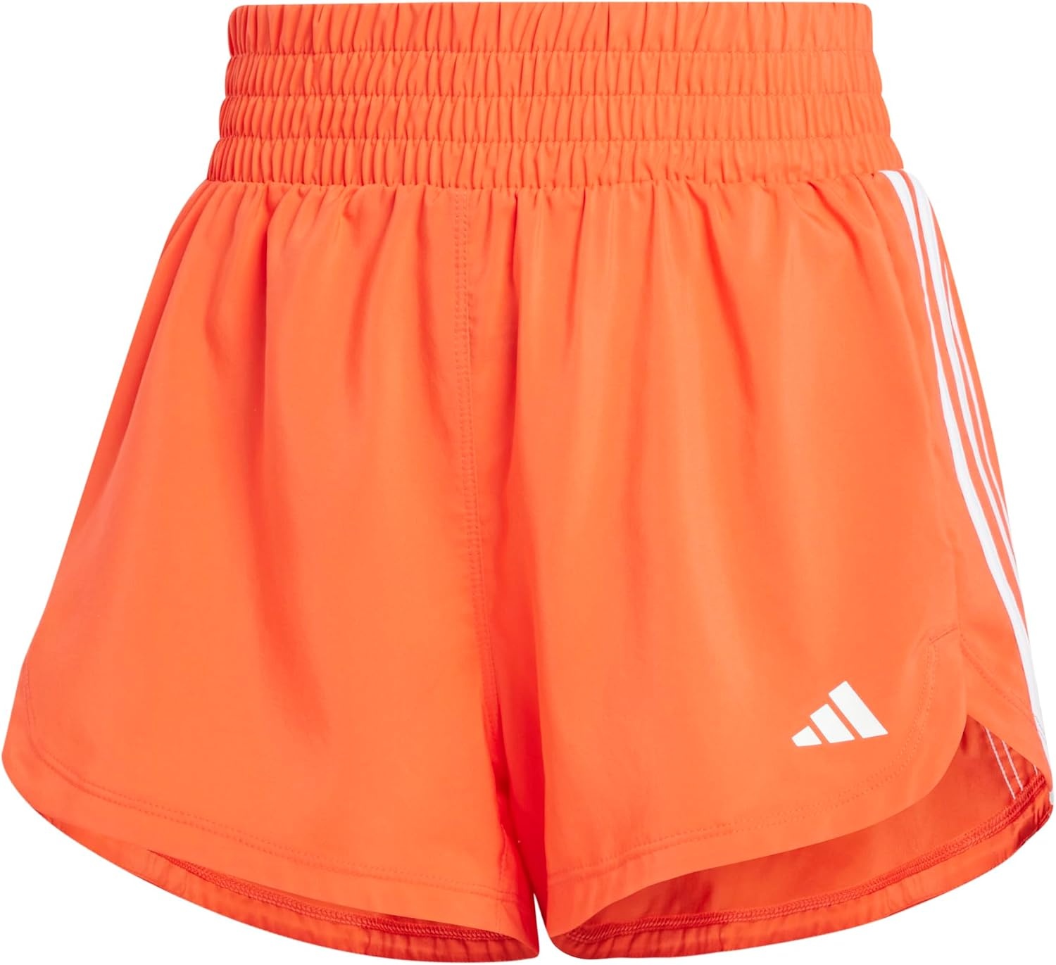 image:imageadidas Womens Pacer Training 3Stripes Woven HighRise ShortsBright RedWhite