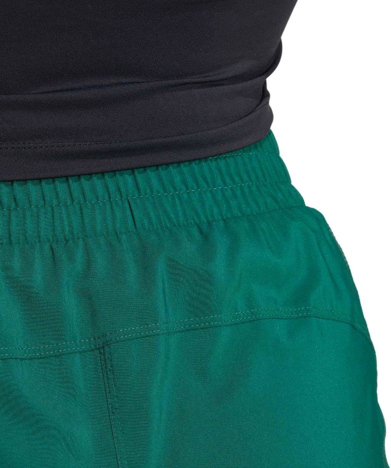 image:imageadidas Womens Pacer Training 3Stripes Woven HighRise ShortsCollegiate GreenWhite