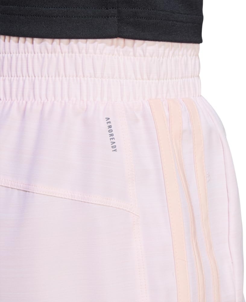 image:imageadidas Womens Pacer Training 3Stripes Woven HighRise ShortsGlow Pink MelGlow Pink