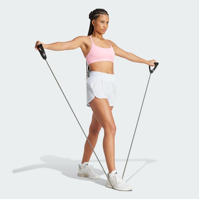 image:imageadidas Womens Pacer Training 3Stripes Woven HighRise ShortsHalo Blue