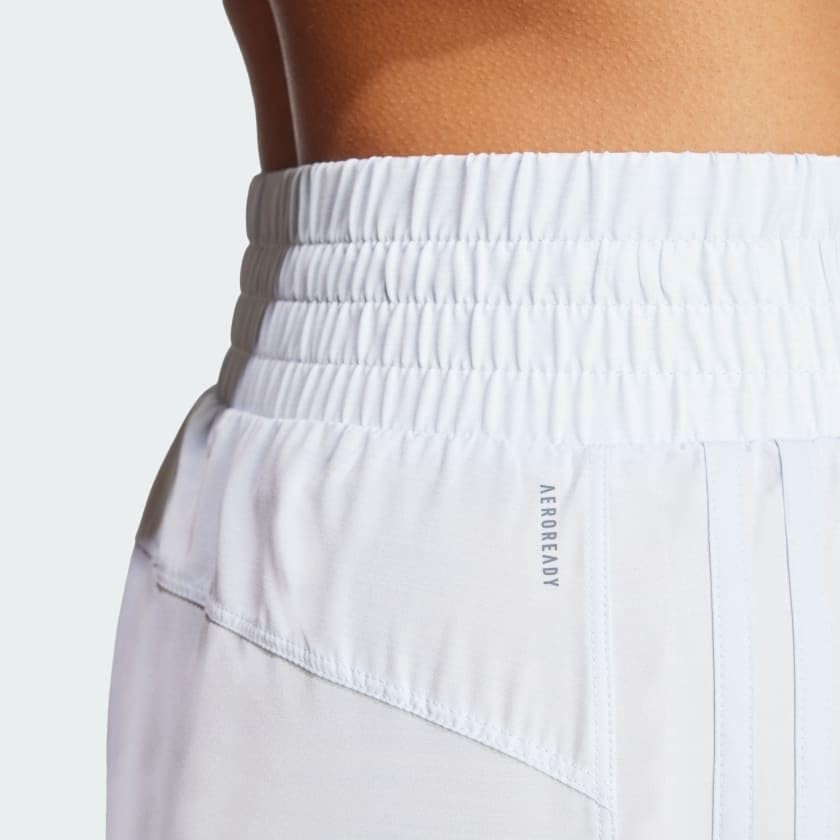 image:imageadidas Womens Pacer Training 3Stripes Woven HighRise ShortsHalo Blue