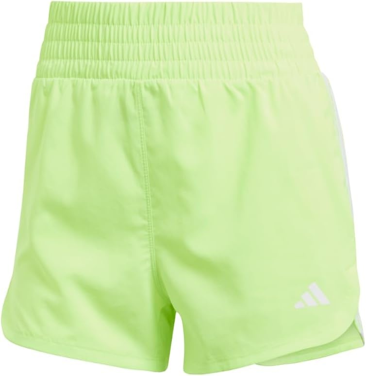 image:imageadidas Womens Pacer Training 3Stripes Woven HighRise ShortsLucid Lemon