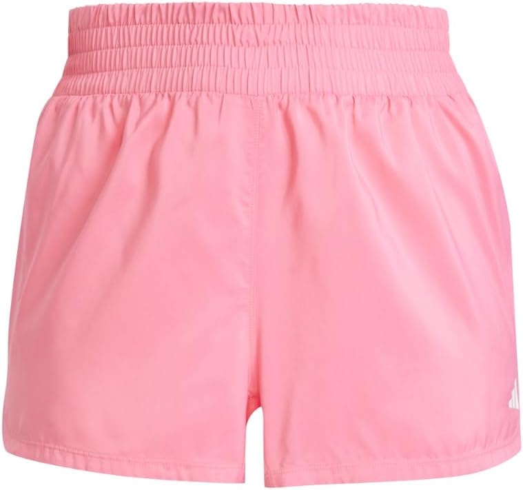 image:imageadidas Womens Pacer Training 3Stripes Woven HighRise ShortsPink Fusion