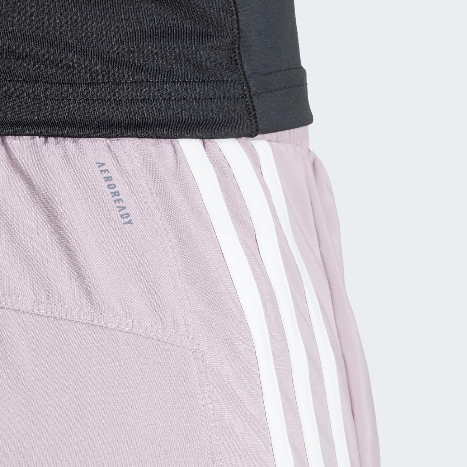 image:imageadidas Womens Pacer Training 3Stripes Woven HighRise ShortsPreloved FigWhite