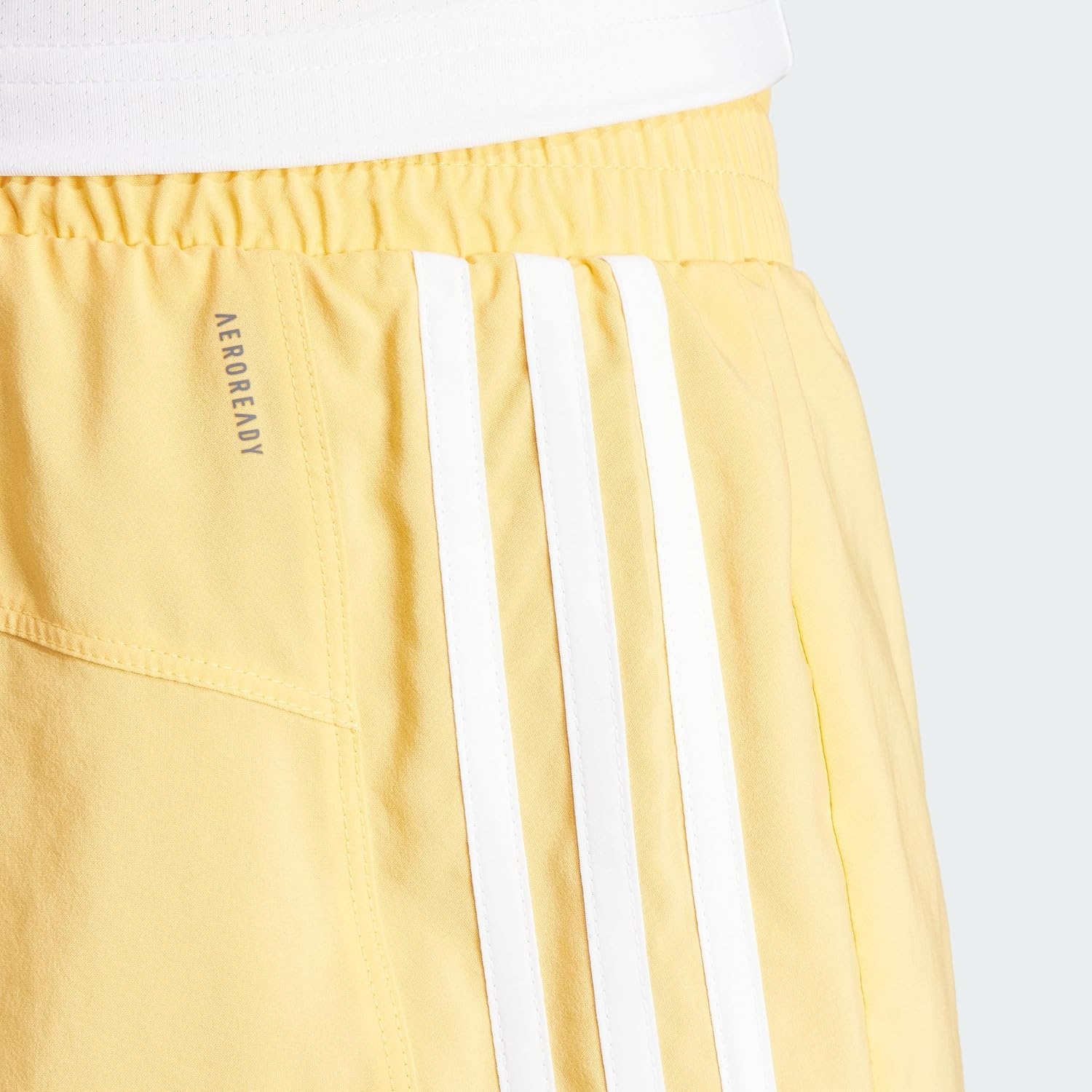 image:imageadidas Womens Pacer Training 3Stripes Woven HighRise ShortsSemi Spark White