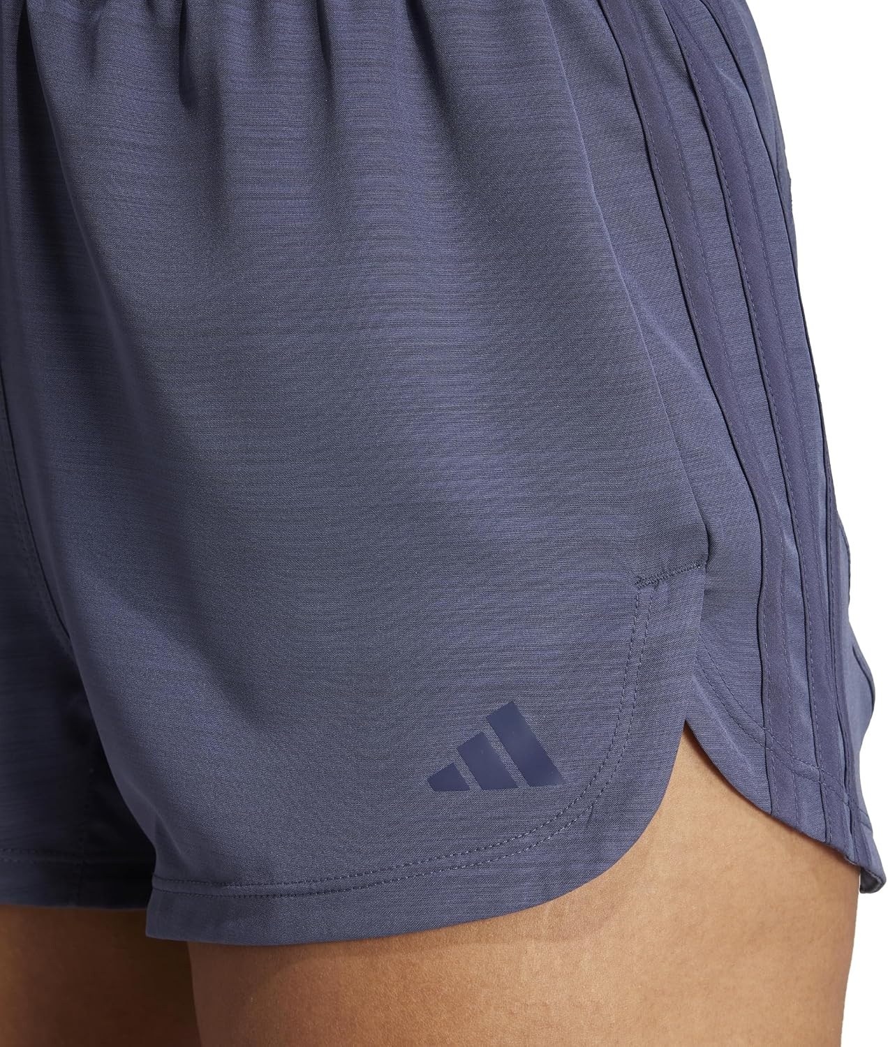image:imageadidas Womens Pacer Training 3Stripes Woven HighRise ShortsShadow NavyShadow Navy