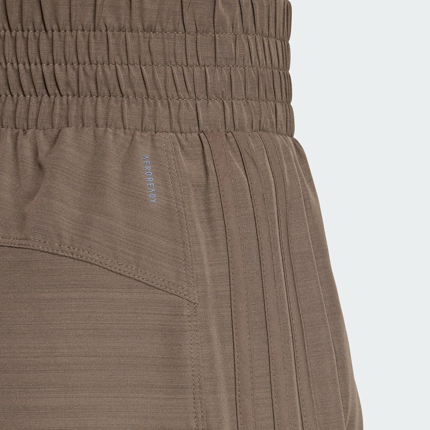 image:imageadidas Womens Pacer Training 3Stripes Woven HighRise ShortsShadow OliveShadow Olive