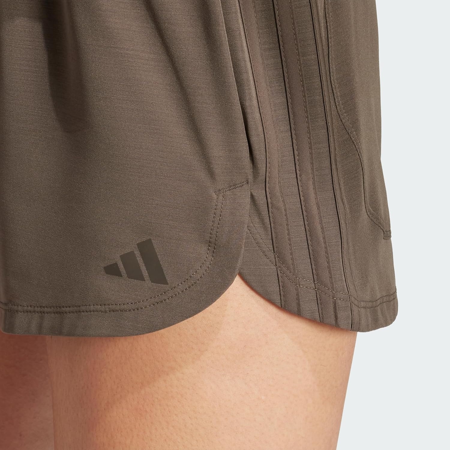 image:imageadidas Womens Pacer Training 3Stripes Woven HighRise ShortsShadow OliveShadow Olive