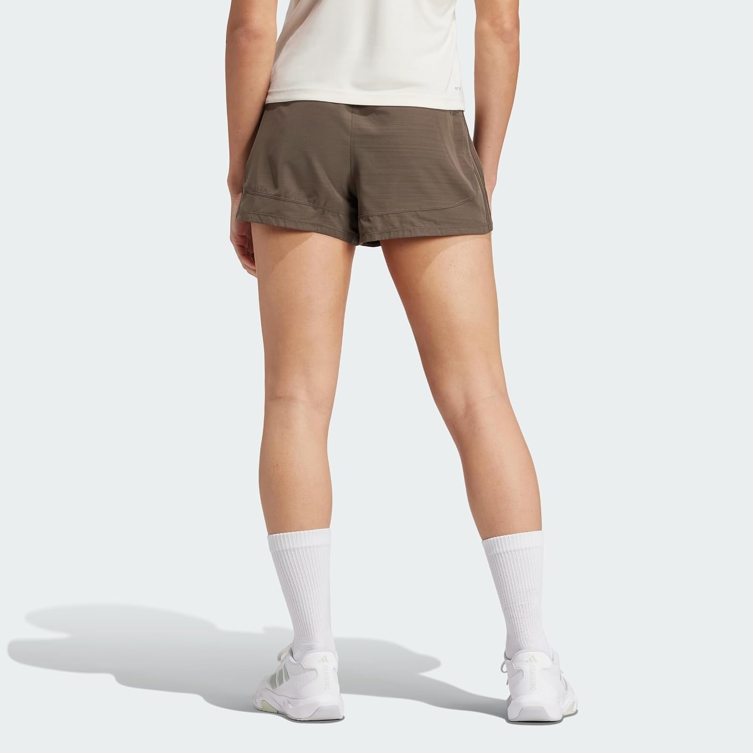 image:imageadidas Womens Pacer Training 3Stripes Woven HighRise ShortsShadow OliveShadow Olive