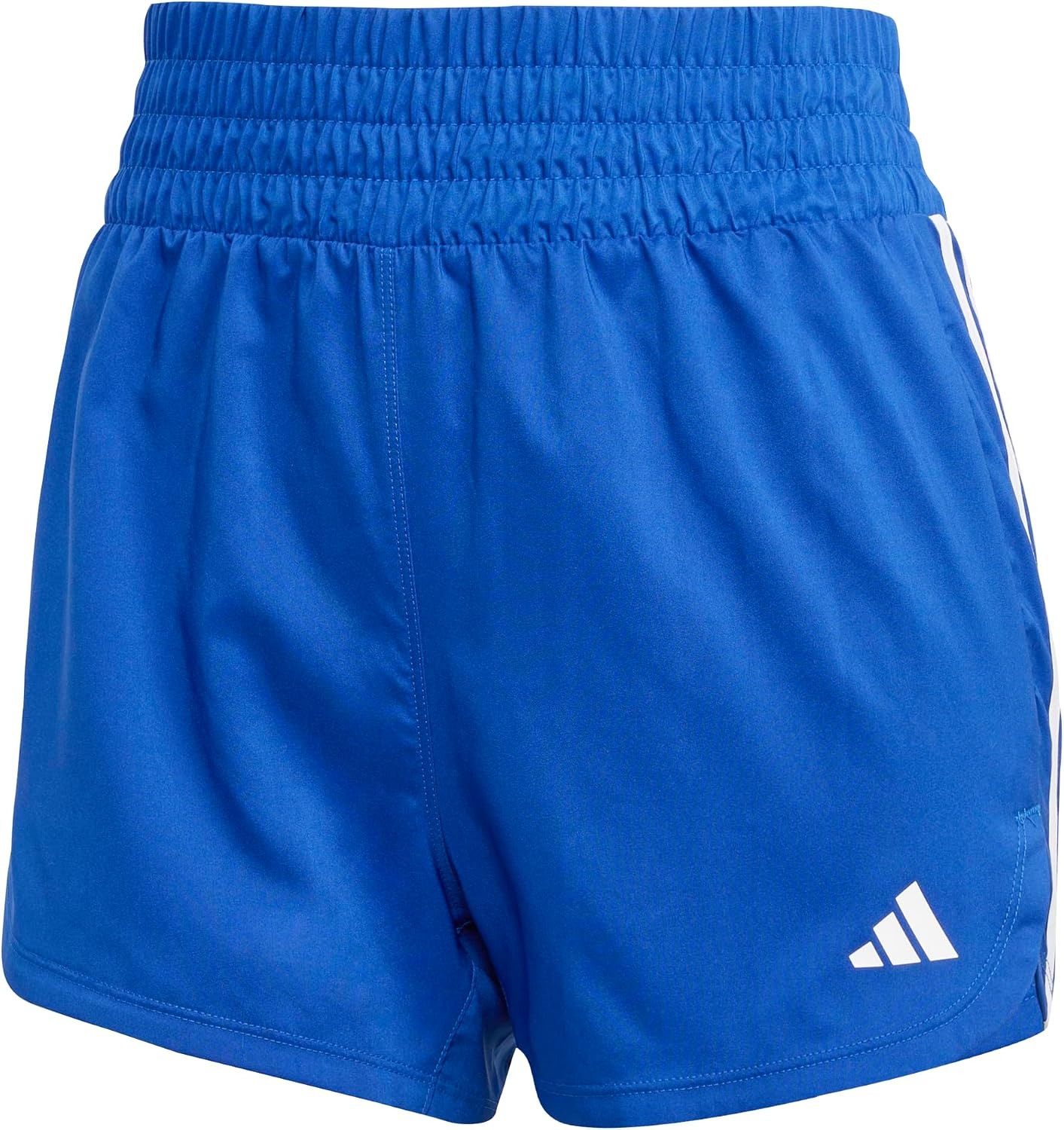 image:imageadidas Womens Pacer Training 3Stripes Woven HighRise ShortsTeam Royal BlueWhite